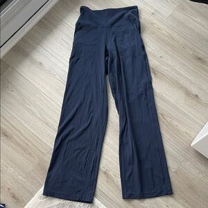 lululemon Navy Blue Straight Wide Leg Align Yoga Pants